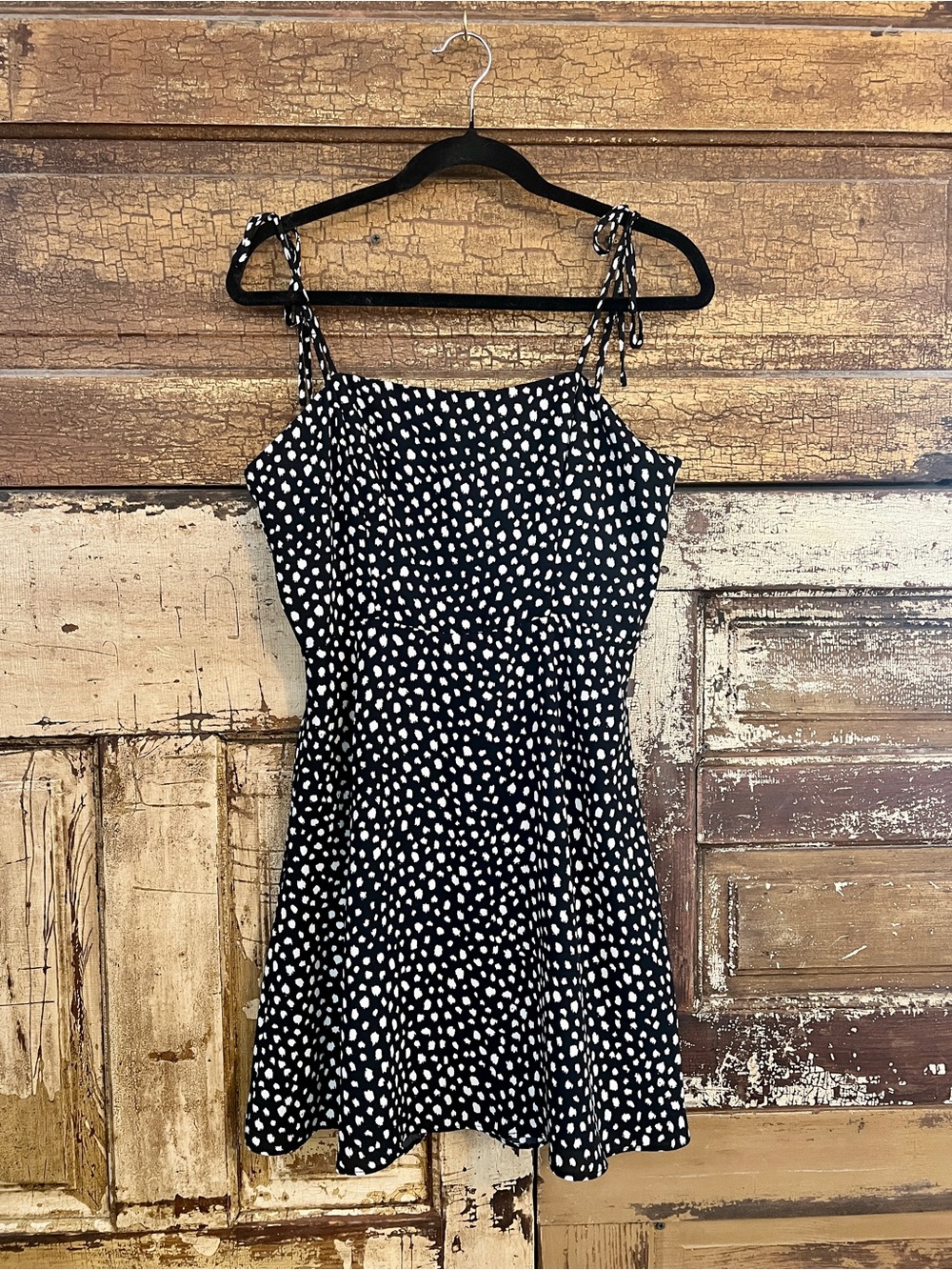 Lola Grace Polka Dot Mini Dress | Tie Strap Sundress | Size M